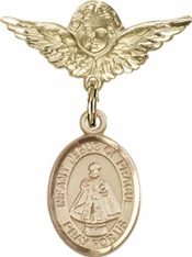 Infant of Prague Baby Badge
