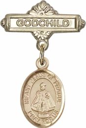 Infant of Prague Baby Badge