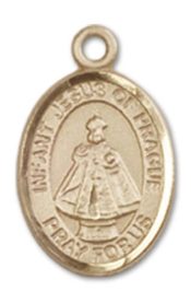 14kt Gold Infant of Prague Medal
