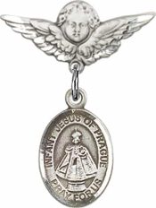 Infant of Prague Baby Badge
