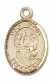 14kt Gold Filled Holy Family Pendant on an 18-inch Gold Filled Light Curb Chain