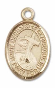 14kt Gold Filled Saint Bernard of Clairvaux Pendant on an 18-inch Gold Filled Light Curb Chain