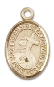 14kt Gold Saint Bernard of Clairvaux Medal