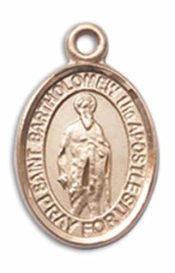 14kt Gold Saint Bartholomew the Apostle Medal