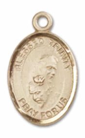 14kt Gold Filled Blessed Trinity Pendant on an 18-inch Gold Filled Light Curb Chain