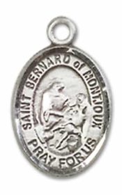 Sterling Silver Saint Bernard of Montjoux Pendant on an 18-inch Sterling Silver Light Curb Chain