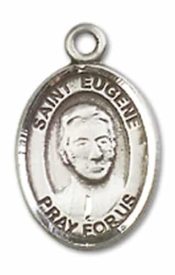 Sterling Silver Saint Eugene de Mazenod Pendant on an 18-inch Sterling Silver Light Curb Chain
