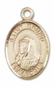 14kt Gold Filled Saint Bruno Pendant on an 18-inch Gold Filled Light Curb Chain