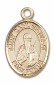 14kt Gold Filled Saint Basil the Great Pendant on an 18-inch Gold Filled Light Curb Chain