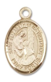 14kt Gold Saint Elizabeth of the Visitation Medal