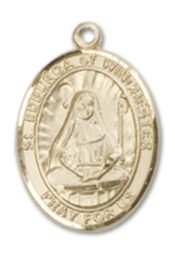 14kt Gold Saint Edburga of Winchester Medal