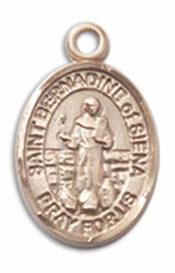 14kt Gold Saint Bernadine of Sienna Medal
