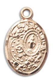 14kt Gold Filled Miraculous Pendant on an 18-inch Gold Filled Light Curb Chain