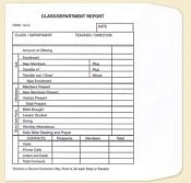Class Or Department Report Offering Envelopes