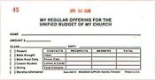 Revised Records System Offering Envelopes