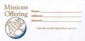 Missions Offering Offering Envelopes