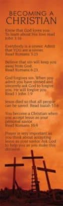 Becoming A Christian Crosses Bookmarks