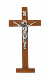 5.5" ST. BENEDICT BROWN STANDING CRUCIFIX BAGGED