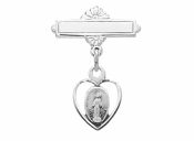 Sterling Miraculous Baby Pin Boxed