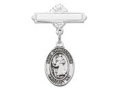 Sterling St Christopher Baby Pin Boxed