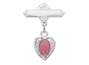 Sterling Pink Miraculous Baby Pin Boxed