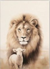 Lion And Lamb Canvas