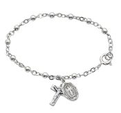 5 1/2 in Sterling Baby Rosary Bracelet Boxed