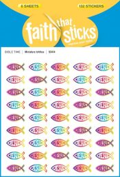 Miniature Ichthus Stickers
