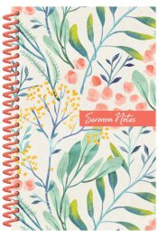 Sermon Notes Journal Floral