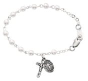 5 1/2in Imitation Pearl Like Glass Bracelet