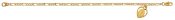 7.5" GOLD TONE FIGARO MIRAC ADULT BRACLET DELUXE BOXED