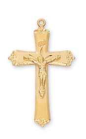 Gold over Sterling Crucifix Pendant