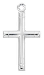 Sterling Silver Cross with Polished Tips