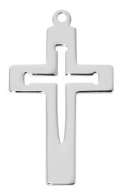 Sterling Cross cut out nail cross