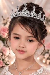Antique Rhinestone First Communion Tiara for Girls