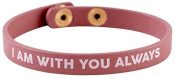 I Am With You Always Snap Leather Adjustable (Bracelet/Wristband)