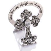 Trust In God Crystal Bedside Cross