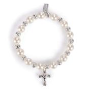 Rhodium Baby To Bride Pearl Stretch (Bracelet/Wristband)
