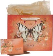 Grace Butterfly Orange With Card Ephesians 2:8