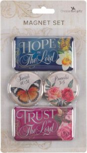 Trust And Hope Floral Magnet Set