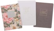 Strong And Courageous Delicate Pink Dahlia Notebook Set Joshua 1:9