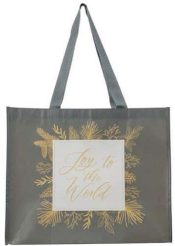 Joy To The World Tote Peace On Earth Shimmer Collection