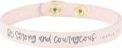 Be Strong And Courageous Snap Leather Adjustable (Bracelet/Wristband)