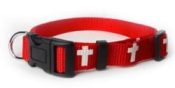Red Non Padded Cross Collar Small