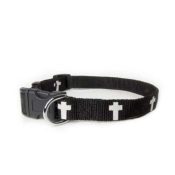 Black Non Padded Cross Collar Medium
