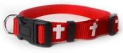 Red Non Padded Cross Collar Medium