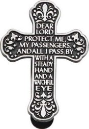 Motorist Prayer Cross Visor Clip