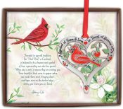 Hope And Love Cardinal Heart (Ornament)