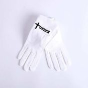 Usher Gloves With Black Cross