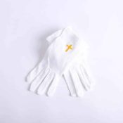 Worship Gloves With Gold Cross